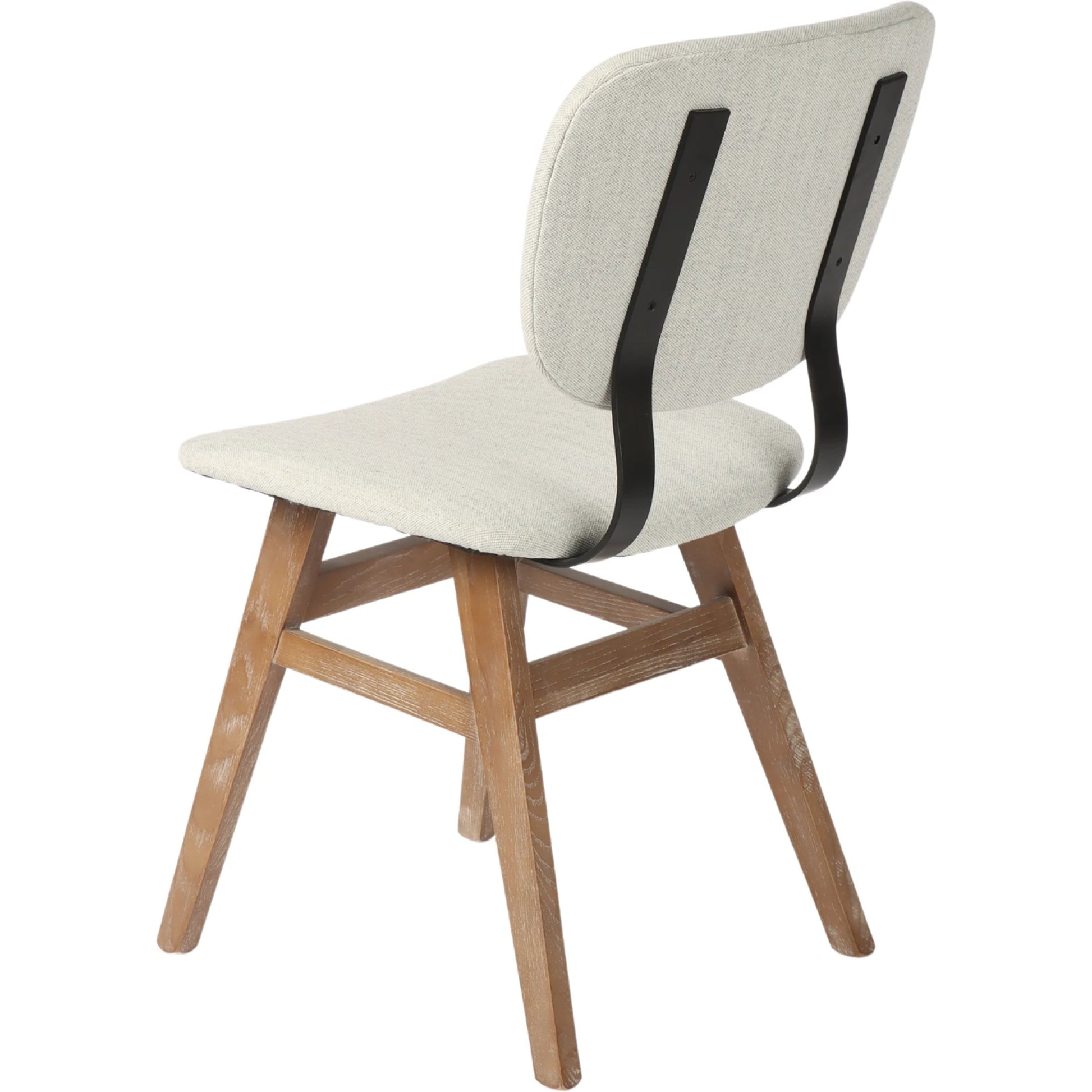 Fraser Dining Chair by LH Imports in white washed, matte black. Made from unique in a modern style.