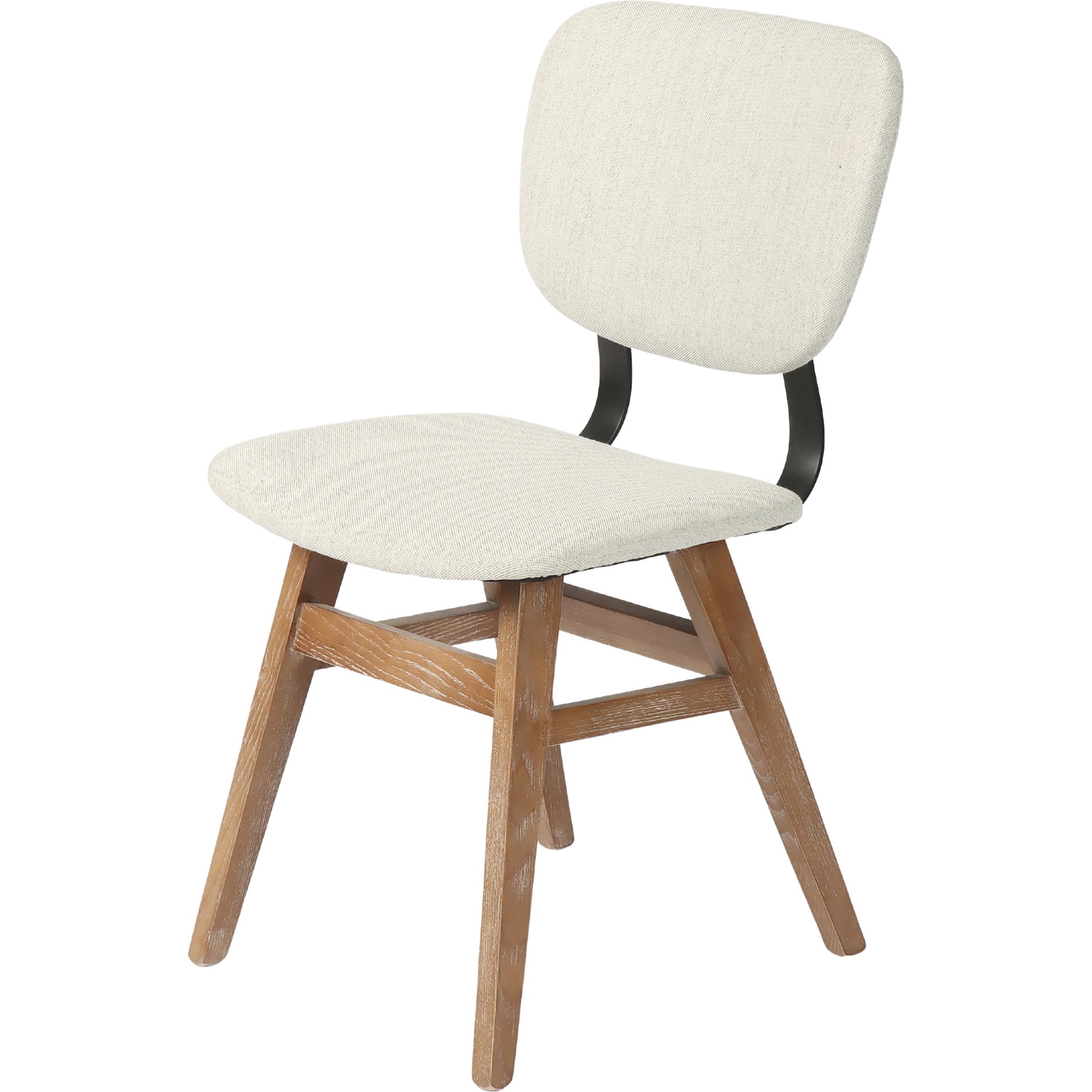 Fraser Dining Chair by LH Imports in white washed, matte black. Made from unique in a modern style.