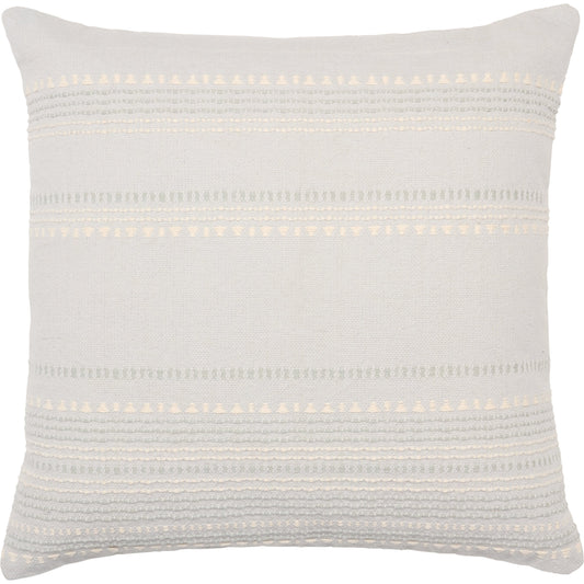 Sancha SNH02 Pillow by Jaipur Living in light blue, cream. Made from 100% cotton in a modern style.
