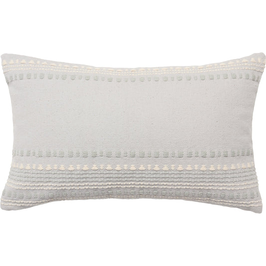 Sancha SNH02 Pillow by Jaipur Living in light blue, cream. Made from 100% cotton in a modern style.