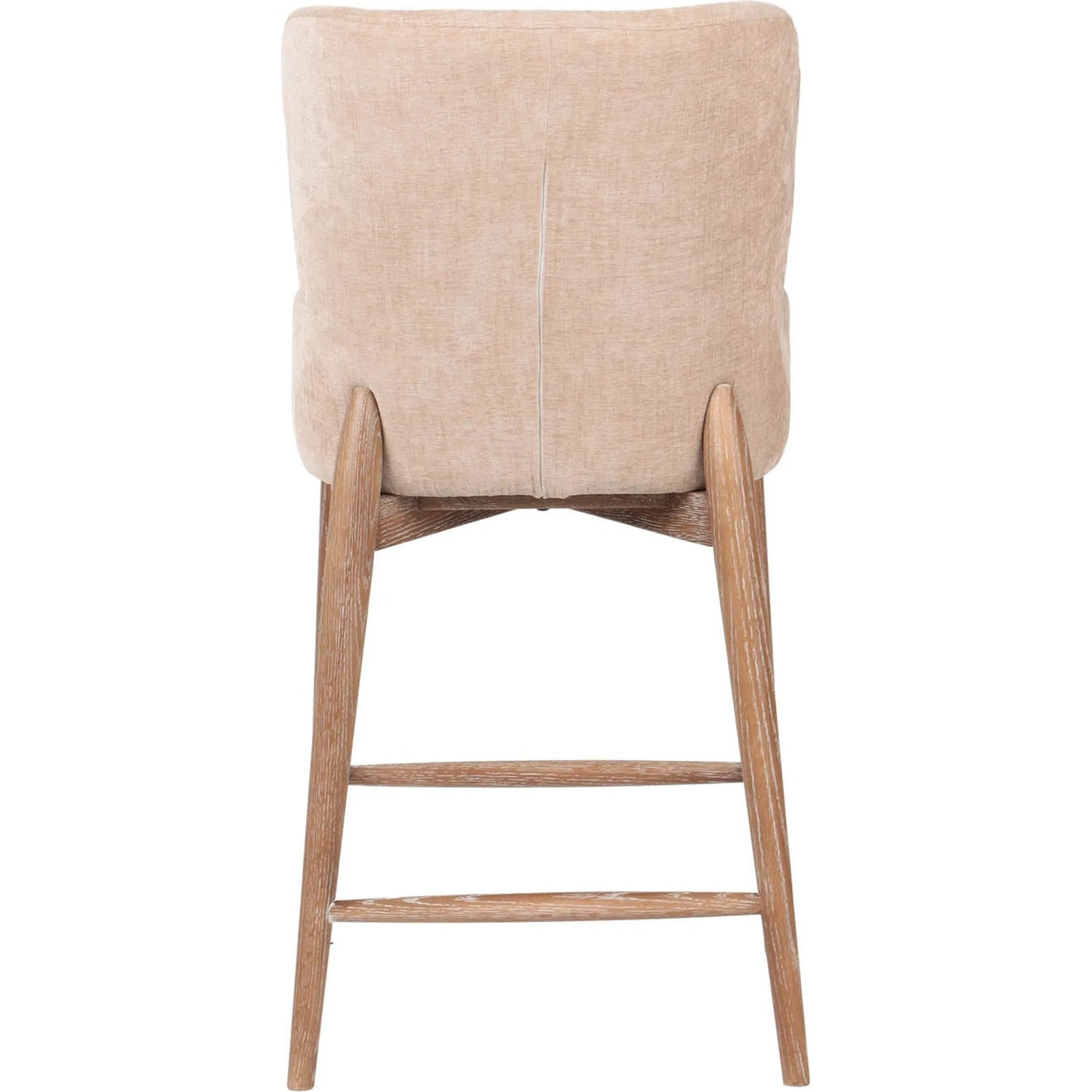 004 SI-2325280 | Additional Silo | Uffizi Counter Stool by LH Imports in champagne chenille. Made from 100% polyester fabric, ash wood in a transitional style.