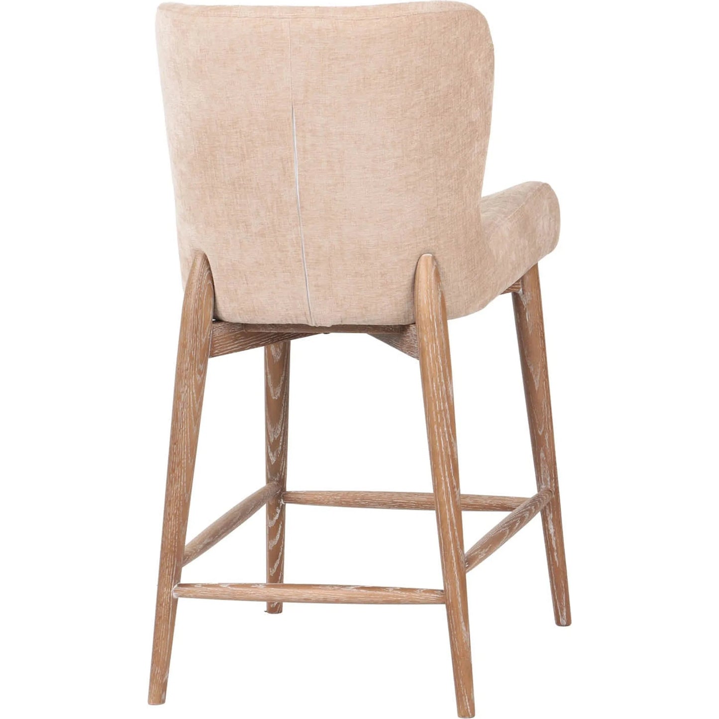 005 SI-2325280 | Additional Silo | Uffizi Counter Stool by LH Imports in champagne chenille. Made from 100% polyester fabric, ash wood in a transitional style.