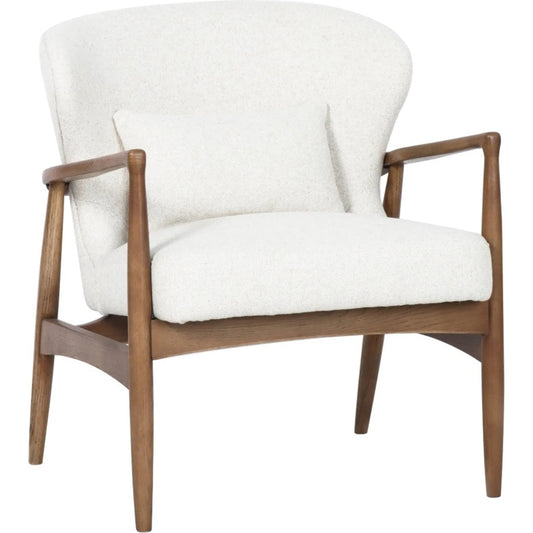 Rhodes Club Chair by LH Imports in brown. Made from 100% polyester fabric, ash wood in a unique style.