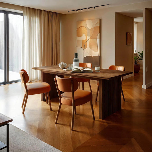 Jesse Dining Chair by LH Imports in brown and brown. Made from top grain leather, ash wood in a traditional style.