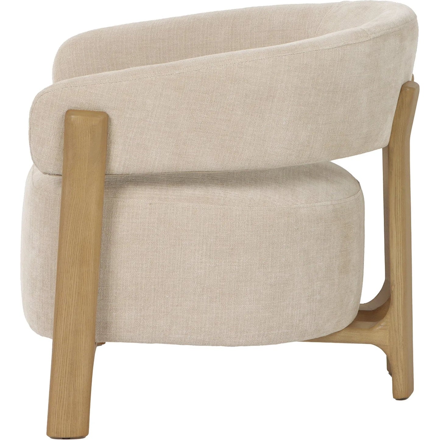 003 SI-2533517 | Additional Silo | Harlow Club Chair by LH Imports in natural. Made from ash, polyester, pu foam in a unique style.
