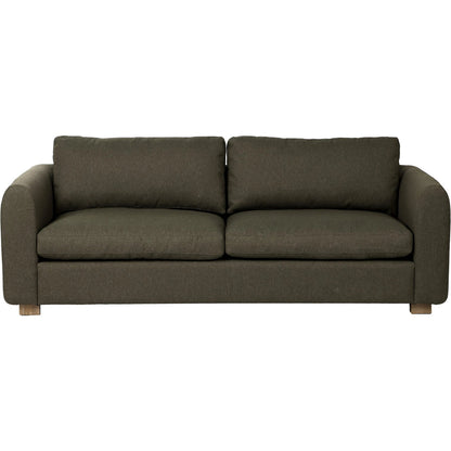 Noelle Sofa by LH Imports in green, moss green and brown. Made from polyester, ash in a unique style.