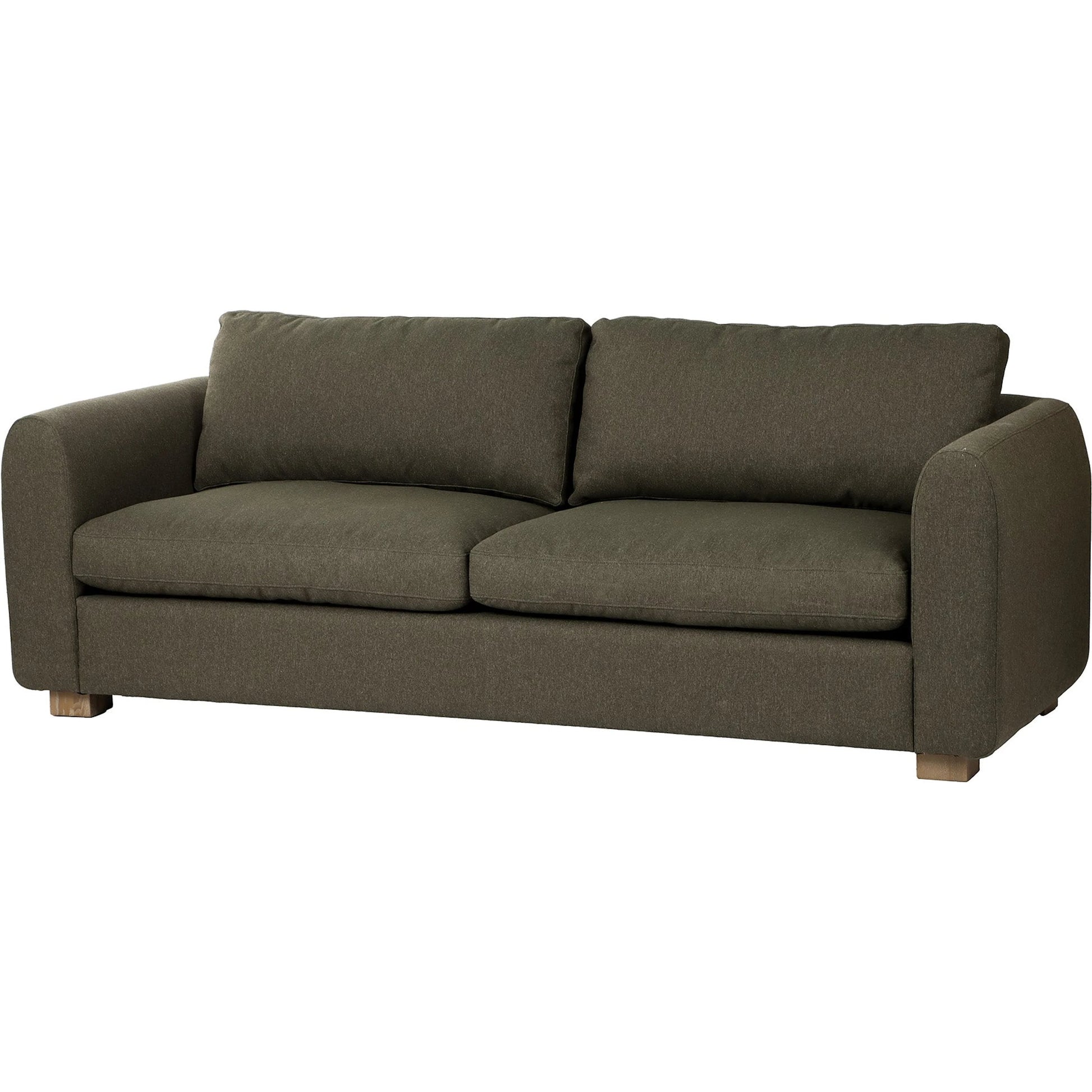 Noelle Sofa by LH Imports in green, moss green and brown. Made from polyester, ash in a unique style.