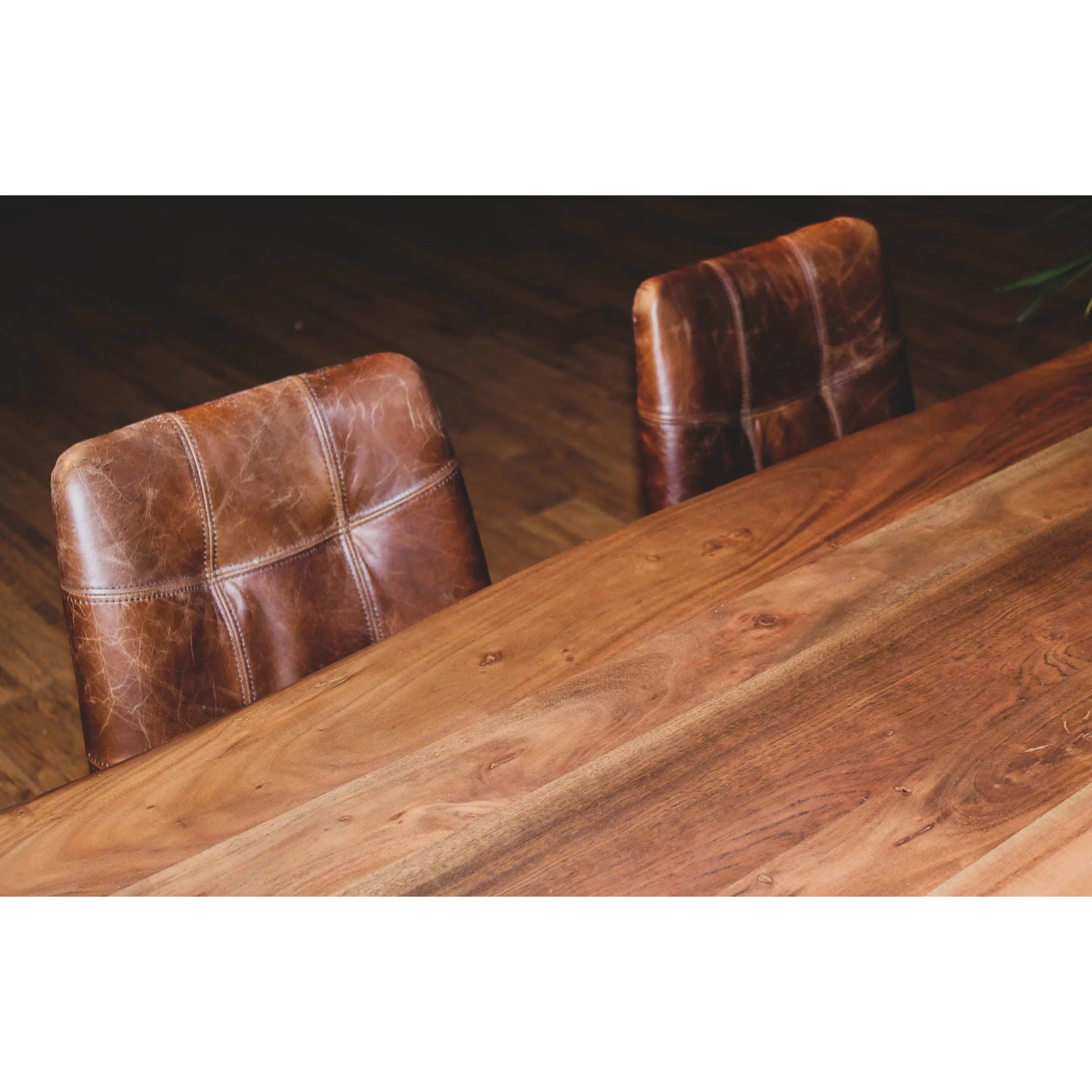 Mackenzie Dining Chair by LH Imports in brown. Made from ash, leather, pu foam, polyester fiber in a modern style.