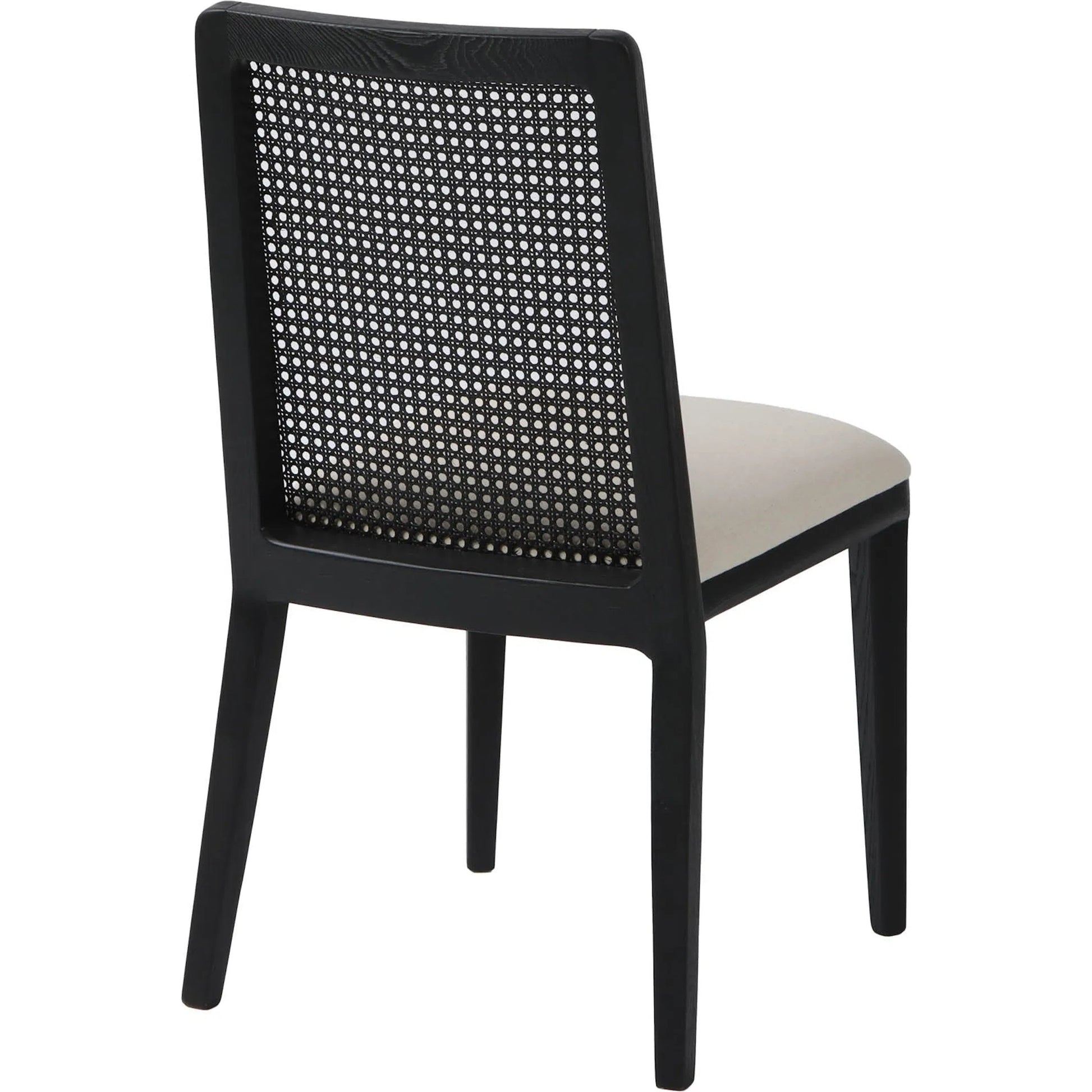 Cane Dining Chair by LH Imports in black. Made from ash, pu foam, polyester fiber, linen, cotton, rattan in a modern style.