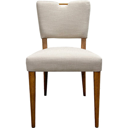 Luella Dining Chair by LH Imports in sandy beige/cool brown legs and brown. Made from ash, pu foam, polyester fiber, polyester in a modern style.