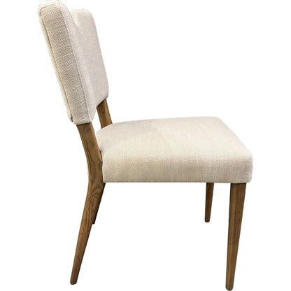 Luella Dining Chair by LH Imports in sandy beige/cool brown legs and brown. Made from ash, pu foam, polyester fiber, polyester in a modern style.