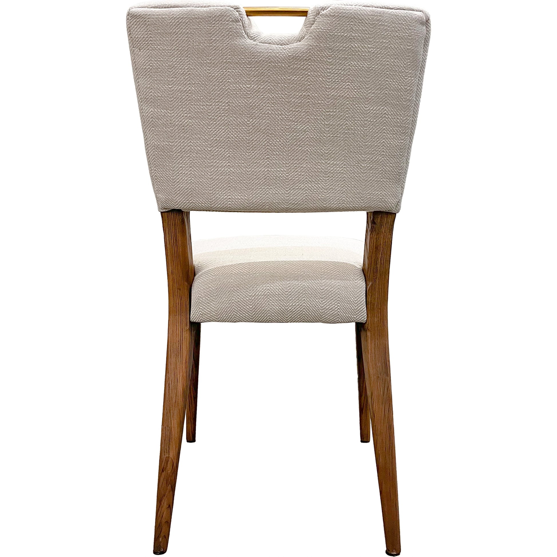 Luella Dining Chair by LH Imports in sandy beige/cool brown legs and brown. Made from ash, pu foam, polyester fiber, polyester in a modern style.
