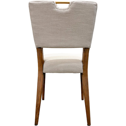 Luella Dining Chair by LH Imports in sandy beige/cool brown legs and brown. Made from ash, pu foam, polyester fiber, polyester in a modern style.