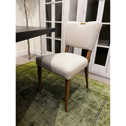 Luella Dining Chair by LH Imports in sandy beige/cool brown legs and brown. Made from ash, pu foam, polyester fiber, polyester in a modern style.