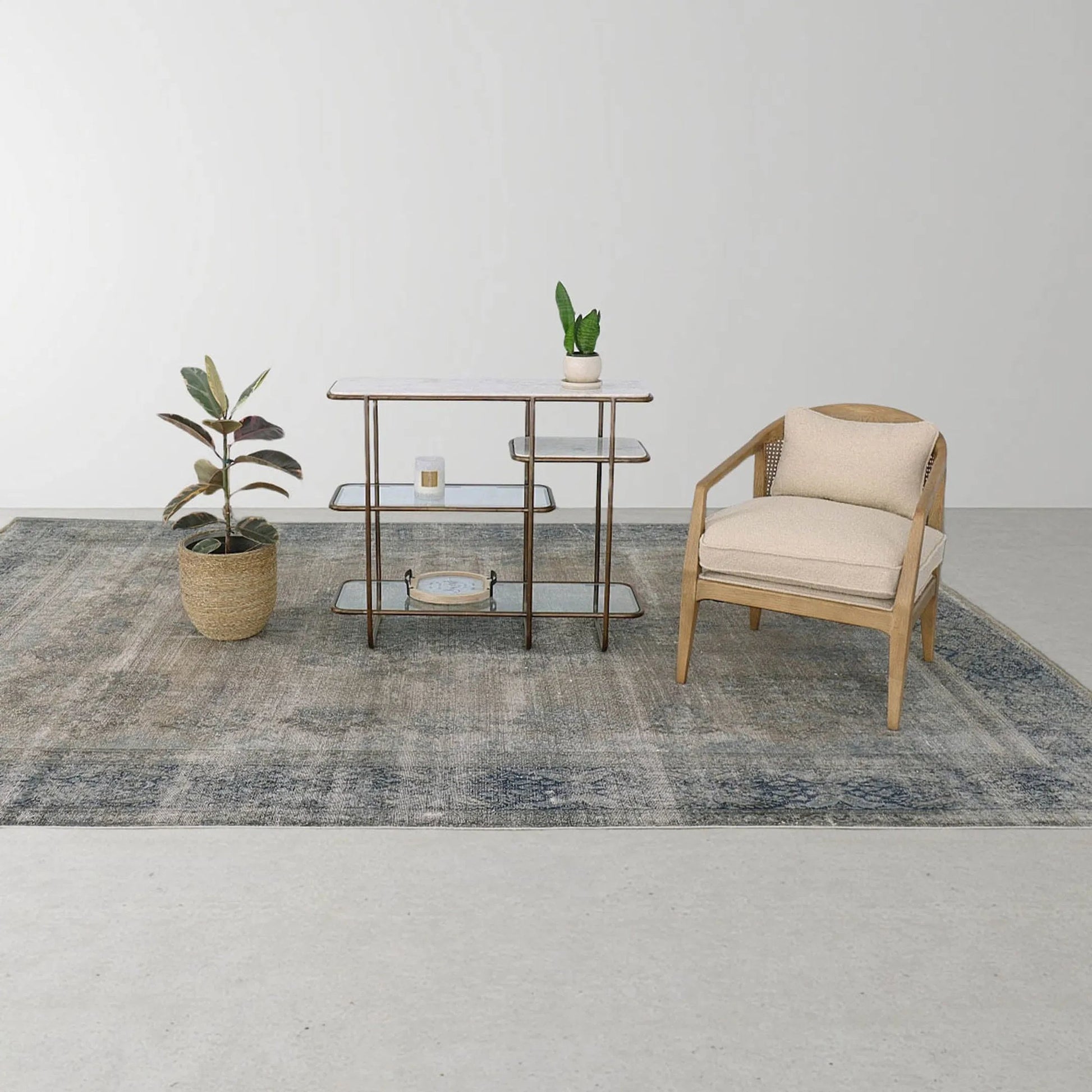 Rosa Club Chair by LH Imports in sand boucle and brown. Made from ash wood, rattan, pu foam, polyester fiber in a transitional style.