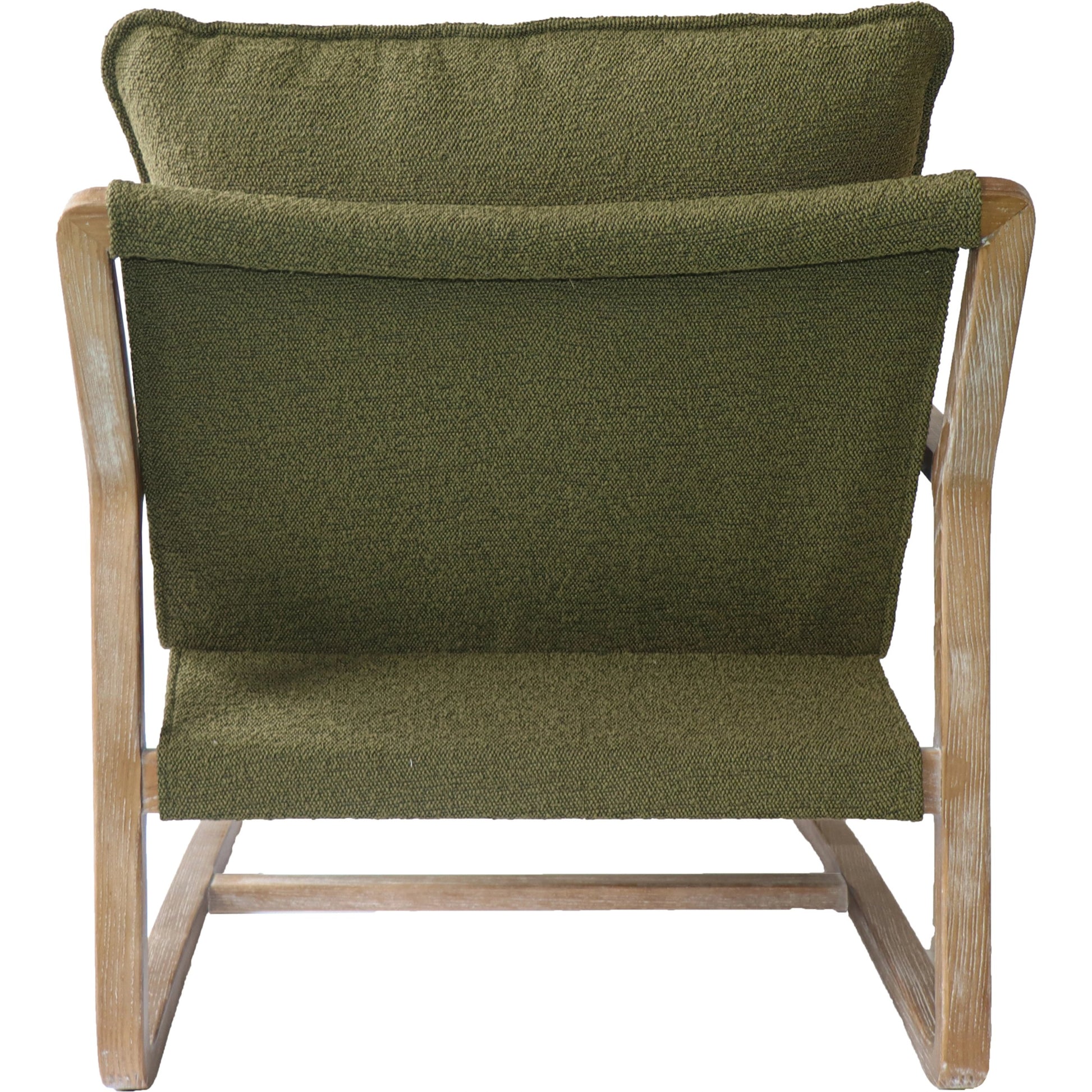 Huntington Club Chair by LH Imports in moss boucle and distressed ash. Made from ash, polyester, pu foam, polyester fiber in a modern style.