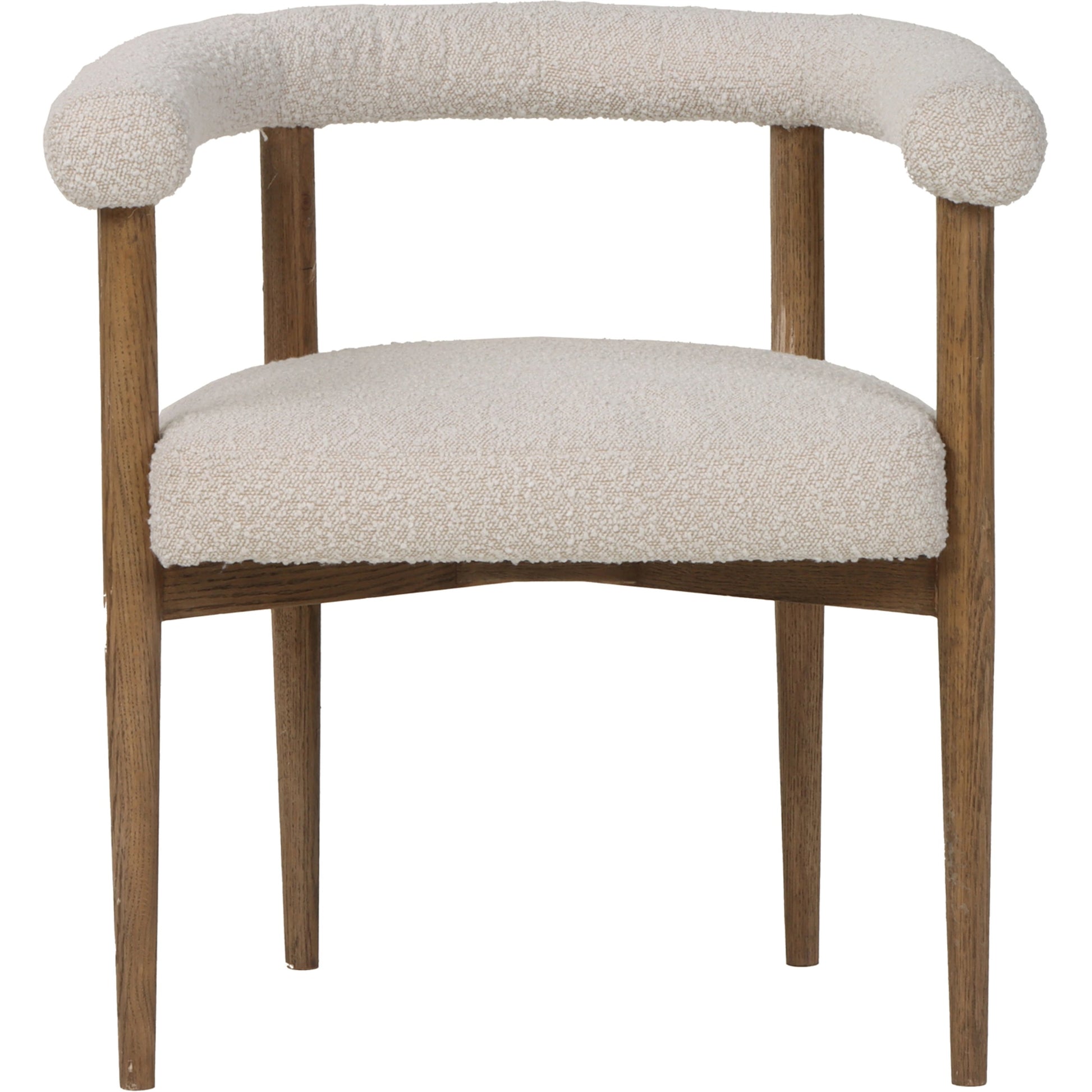 Round Dining Chair by LH Imports in white. Made from ash, polyester, pu foam, polyester fiber in a modern style.