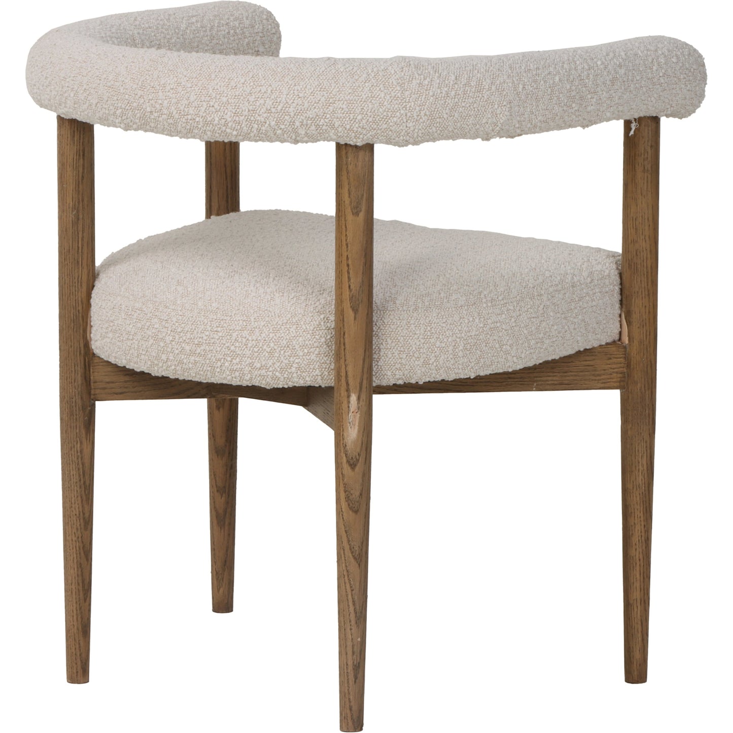 005 SI-2004412 | Additional Silo | Round Dining Chair by LH Imports in white. Made from ash, polyester, pu foam, polyester fiber in a modern style.