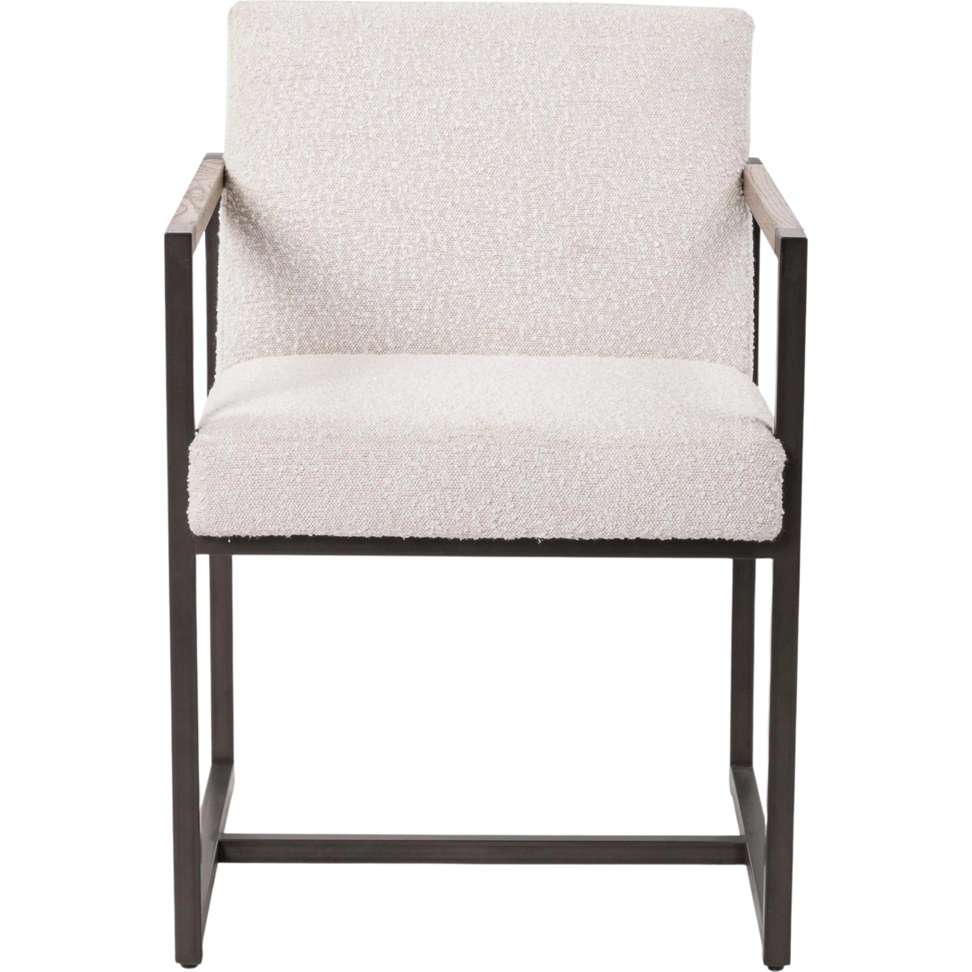 Breve Dining Chair by LH Imports in white and natural, black. Made from ash wood, iron, polyester fiber filling, 100% polyester fabric in a modern style.