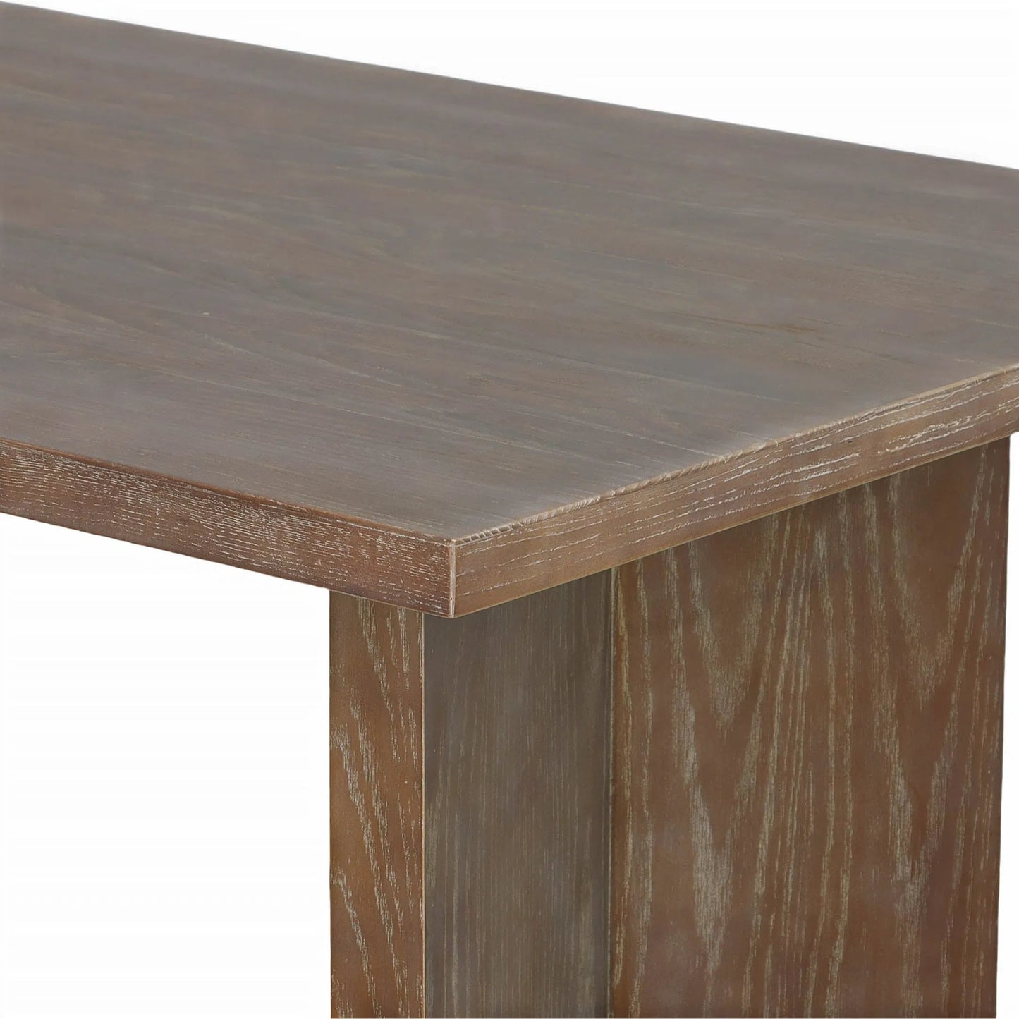 057 SI-2325269 | Closeup | Fraser Rectangular Dining Table by LH Imports in brown and light brown. Made from ash, ash veneer, plywood in a transitional style.