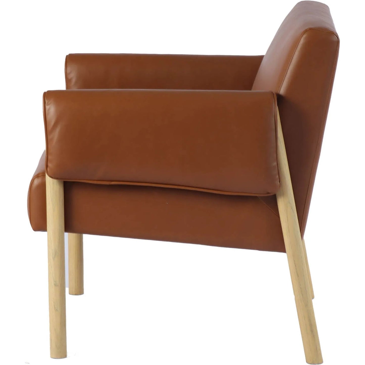 007 SI-2325283 | Additional Silo | Forest Club Chair by LH Imports in saddle, brown and natural. Made from ash, pu leather, hd pu foam, polyester fiber in a traditional style.