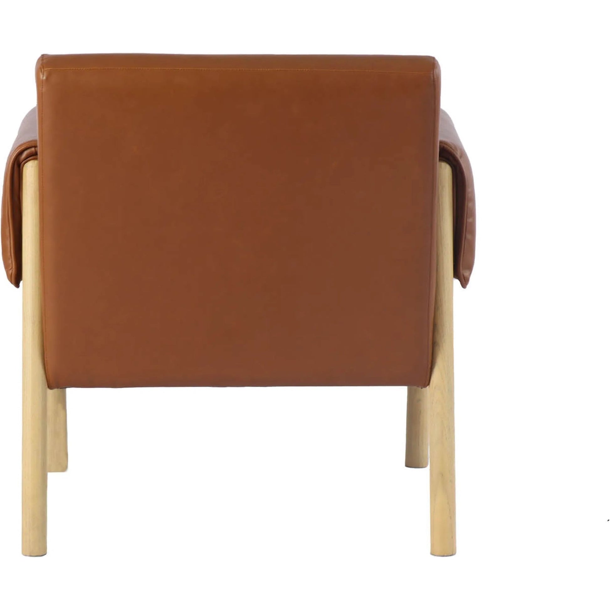 Forest Club Chair by LH Imports in saddle, brown and natural. Made from ash, pu leather, hd pu foam, polyester fiber in a traditional style.
