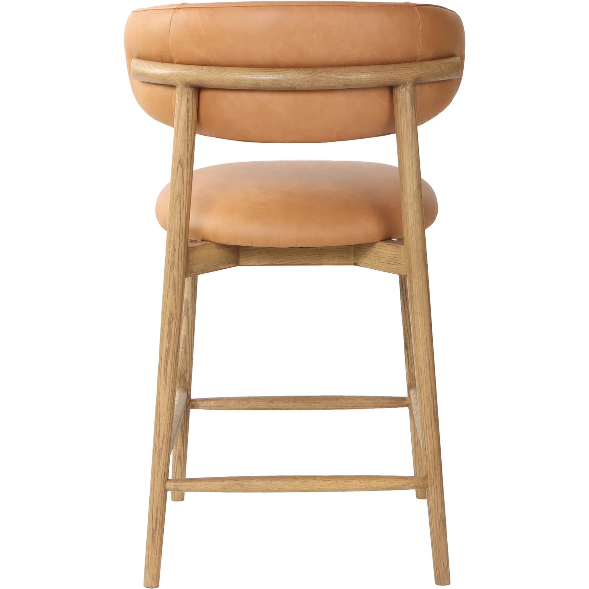 Milo Counter Stool by LH Imports in slate charcoal and natural. Made from ash wood, pu foam, polyester fiber, 100% polyester fabric in a traditional style.
