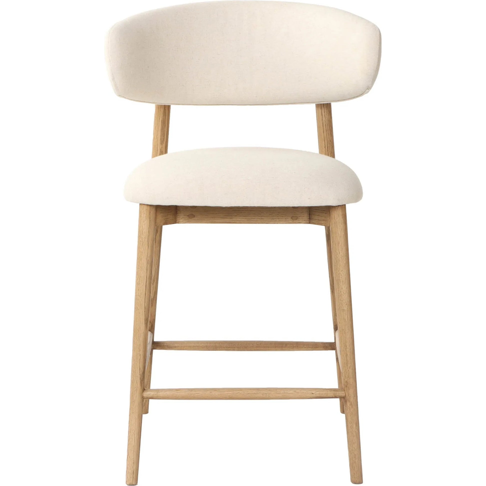 Milo Counter Stool by LH Imports in slate charcoal and natural. Made from ash wood, pu foam, polyester fiber, 100% polyester fabric in a traditional style.