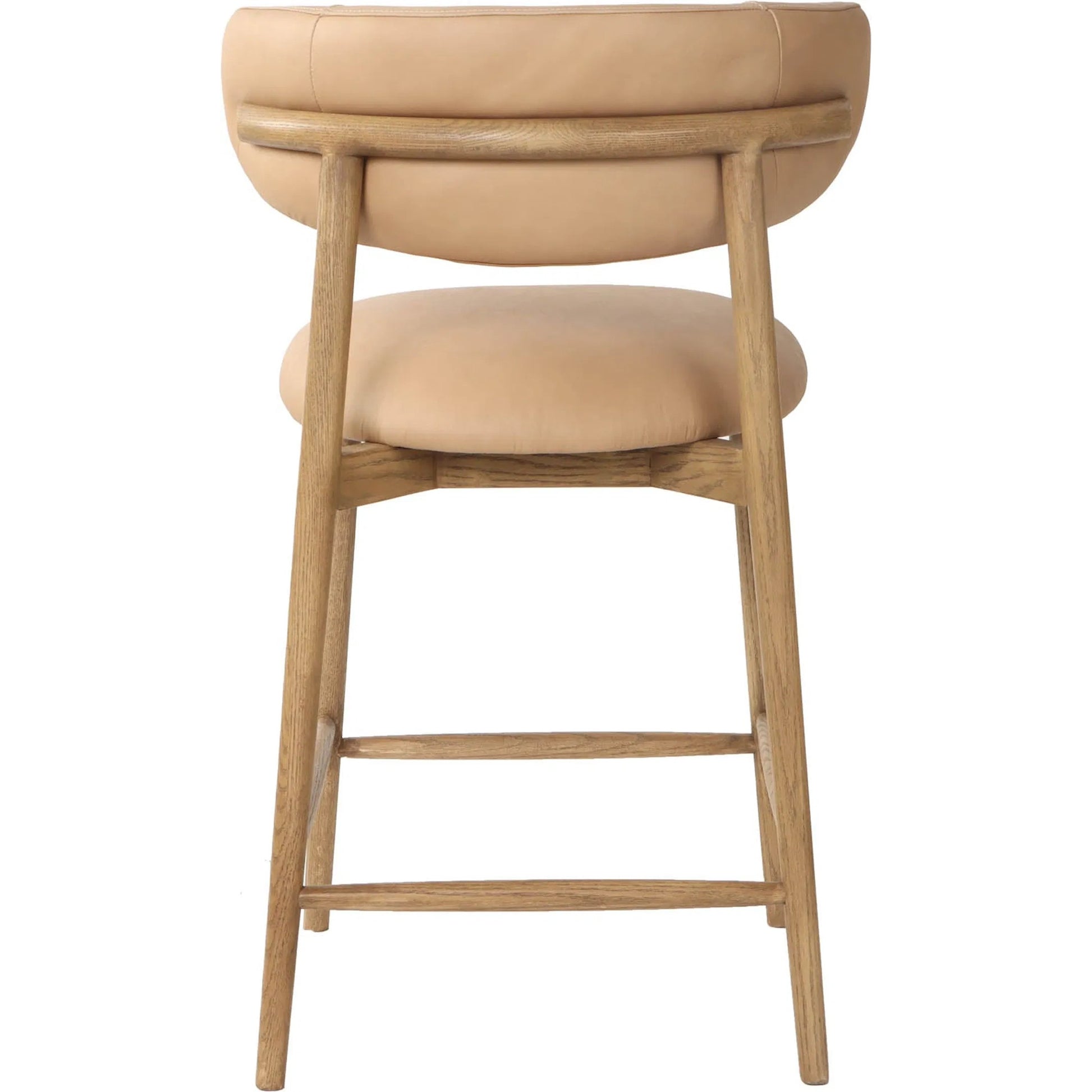 Milo Counter Stool by LH Imports in slate charcoal and natural. Made from ash wood, pu foam, polyester fiber, 100% polyester fabric in a traditional style.
