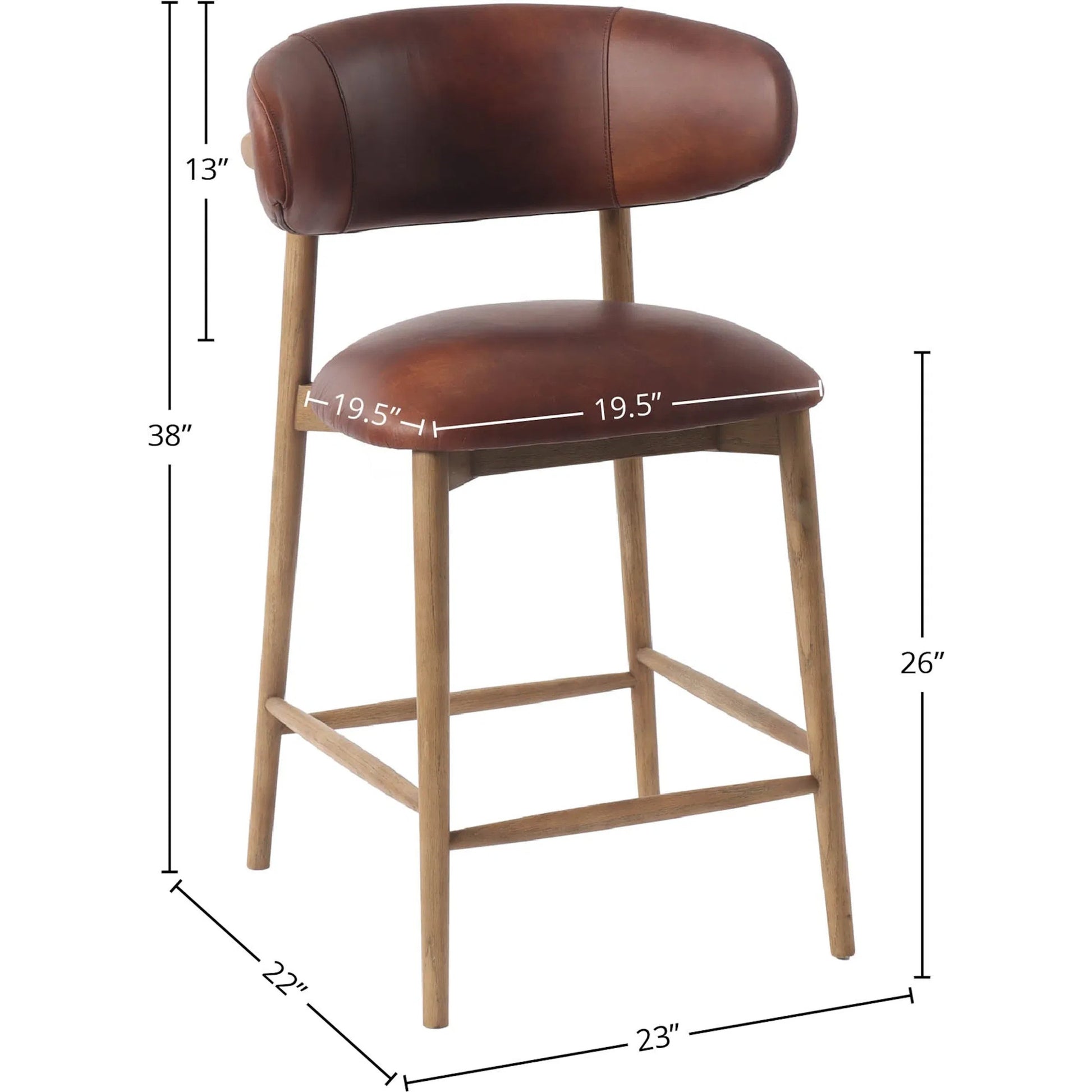 Milo Counter Stool by LH Imports in slate charcoal and natural. Made from ash wood, pu foam, polyester fiber, 100% polyester fabric in a traditional style.