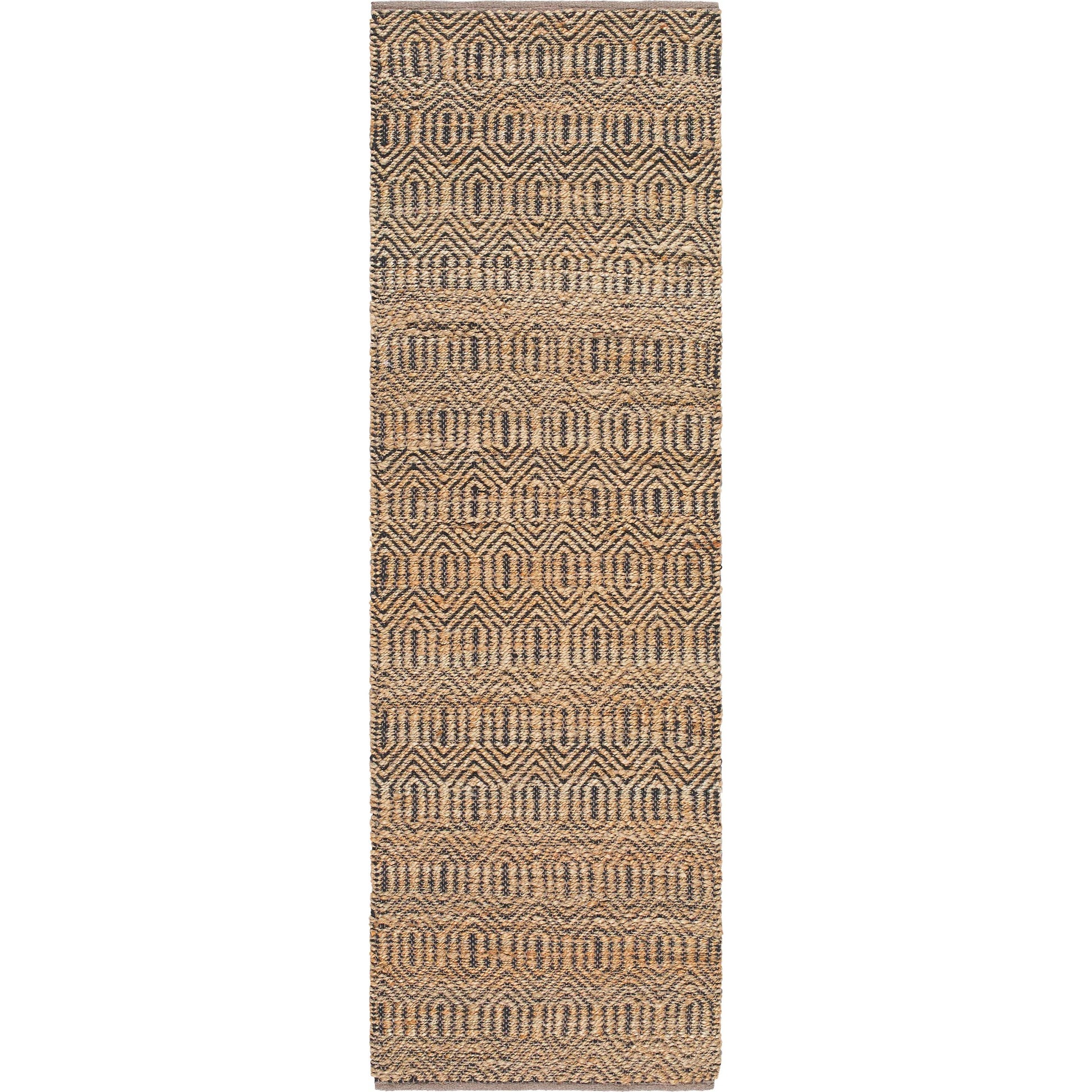 Selanik SNK-2300 Rug by Livabliss in mustard, amber, black. Made from main: 60% cotton, main: 40% jute in a unique style.