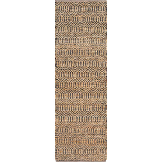 Selanik Rug - 32486 by Livabliss in mustard, amber, black. Made from main: 60% cotton, main: 40% jute in a unique style.