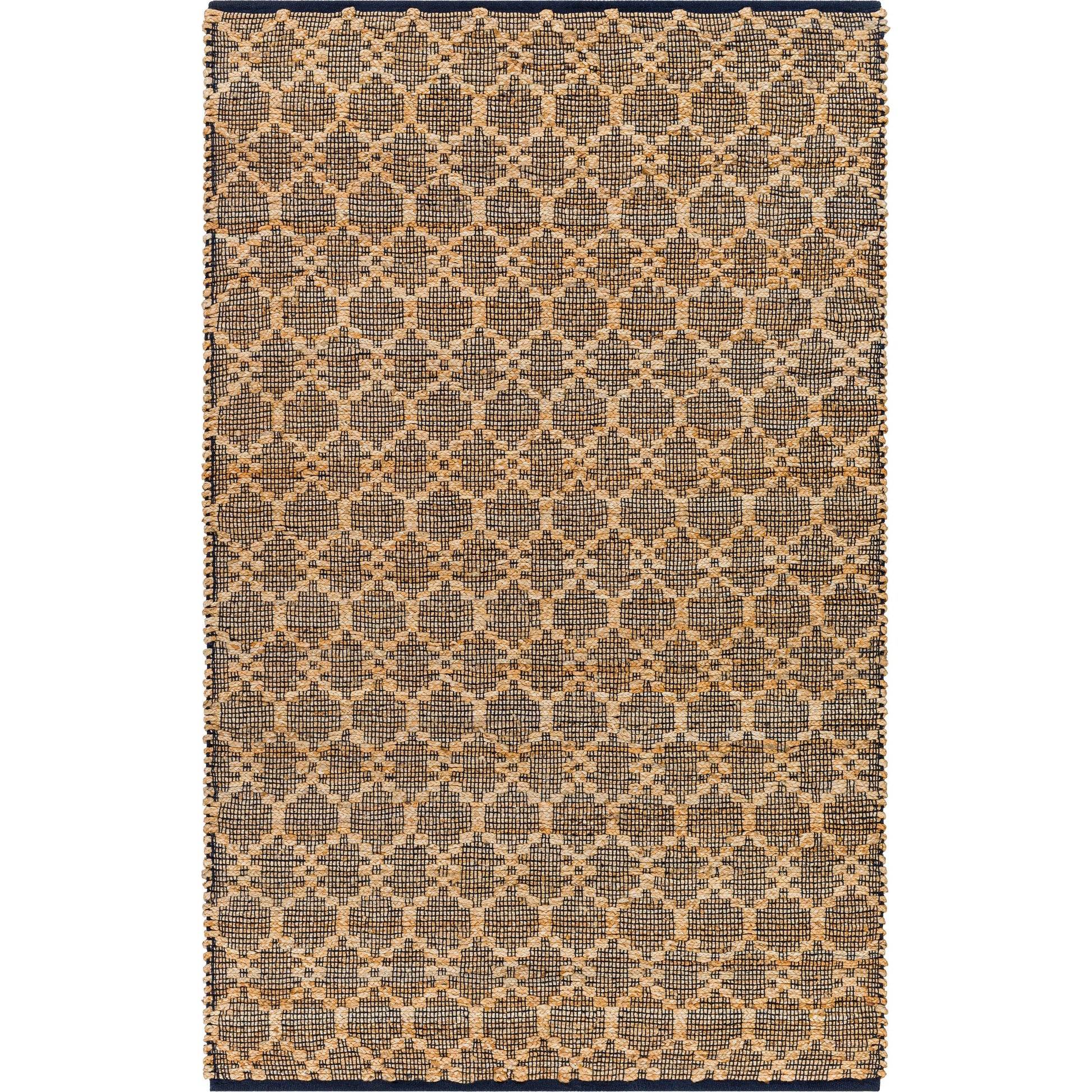 Selanik SNK-2301 Rug by Livabliss in beige, black. Made from main: 60% cotton, main: 40% jute in a unique style.