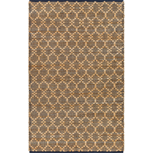 Selanik SNK-2301 Rug by Livabliss in beige, black. Made from main: 60% cotton, main: 40% jute in a unique style.