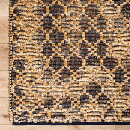 Selanik SNK-2301 Rug by Livabliss in beige, black. Made from main: 60% cotton, main: 40% jute in a unique style.