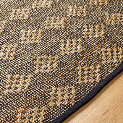 Selanik SNK-2303 Rug by Livabliss in beige, black. Made from main: 60% cotton, main: 40% jute in a unique style.