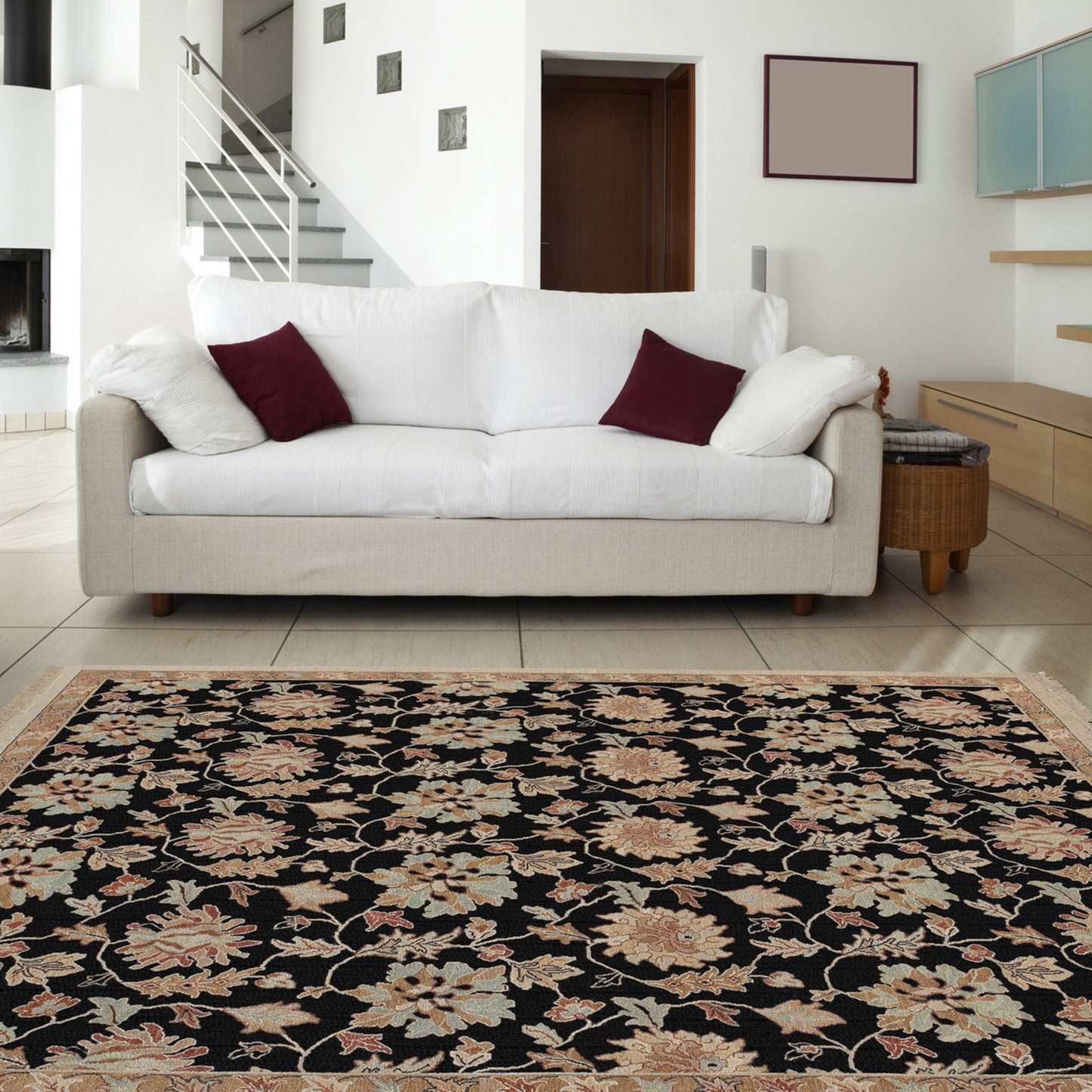 002 5651-3379,5651-3382,5651-3383,5651-3384 | Lifestyle | Sonoma SNM-8990 Indoor/Outdoor Rug by Surya in eggplant multi. Made from 100% new zealand wool in a unique style.