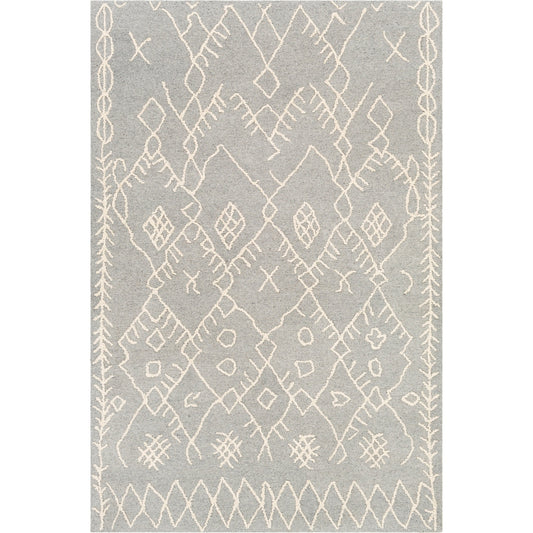 Sinop Rug - 24821 by Surya in slate, cream. Made from 100% wool in a unique style.