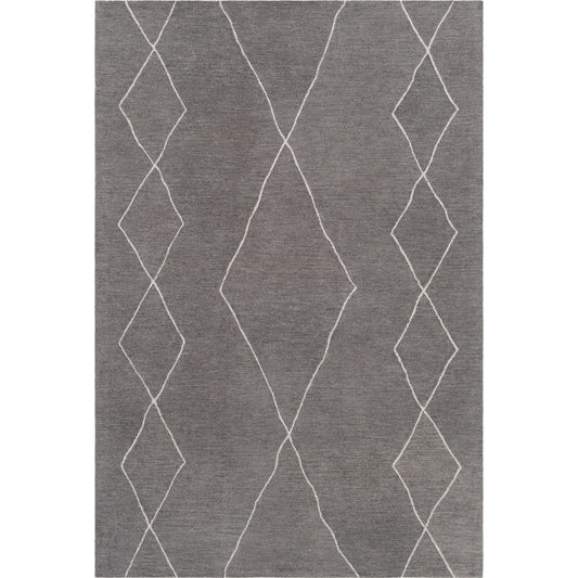 Sinop Rug - 24824 by Livabliss in charcoal, cream. Made from 100% wool in a unique style.