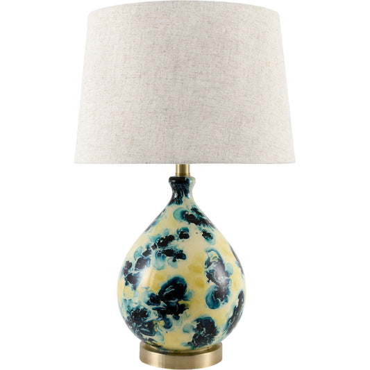Snicarte Accent Table Lamp by Livabliss in painted, plated. Made from glass, iron, linen in a unique style.