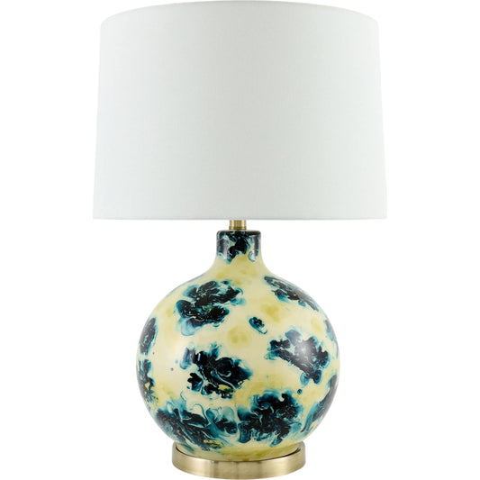 Snicarte Accent Table Lamp by Livabliss in painted, plated. Made from glass, iron, linen in a unique style.