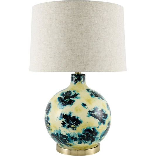 Snicarte Accent Table Lamp by Livabliss in painted, plated. Made from glass, iron, linen in a unique style.