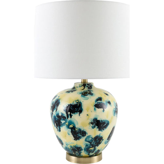 Snicarte Accent Table Lamp by Livabliss in painted, plated. Made from glass, iron, linen in a unique style.