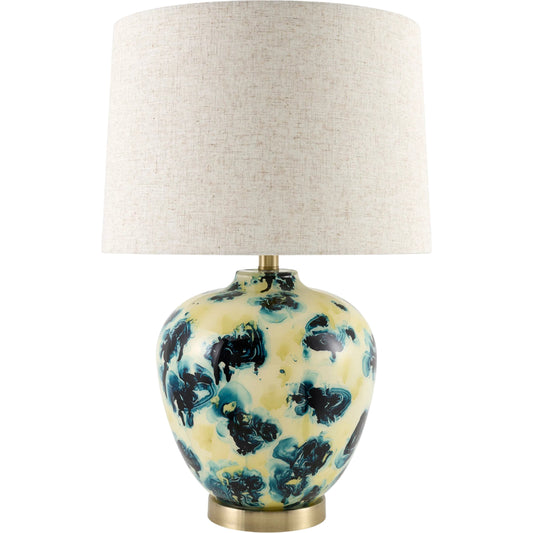 Snicarte Accent Table Lamp by Livabliss in painted, plated. Made from glass, iron, linen in a unique style.
