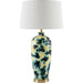 Snicarte Accent Table Lamp by Livabliss in painted, plated. Made from glass, iron, linen in a unique style.
