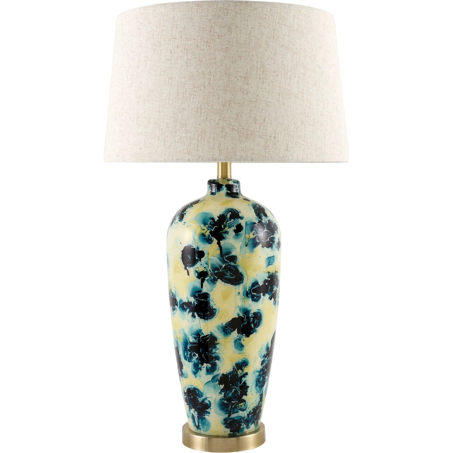 002 SI-2530096 | Primary Silo | Snicarte Accent Table Lamp by Livabliss in painted, plated. Made from glass, iron, linen in a unique style.