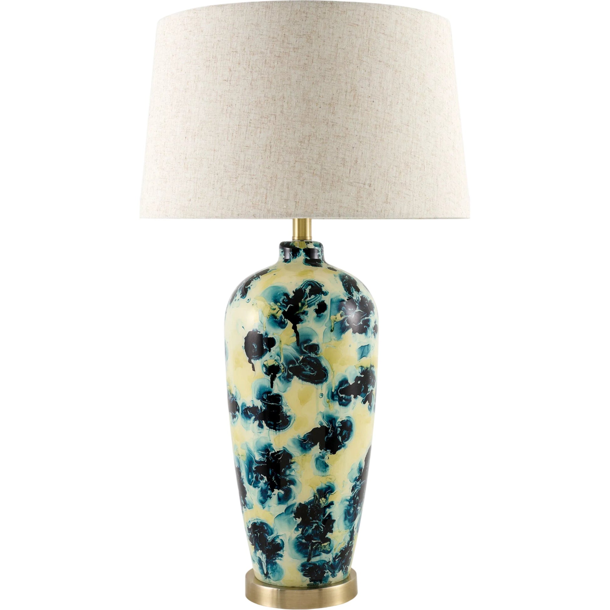 Snicarte Accent Table Lamp by Livabliss in painted, plated. Made from glass, iron, linen in a unique style.