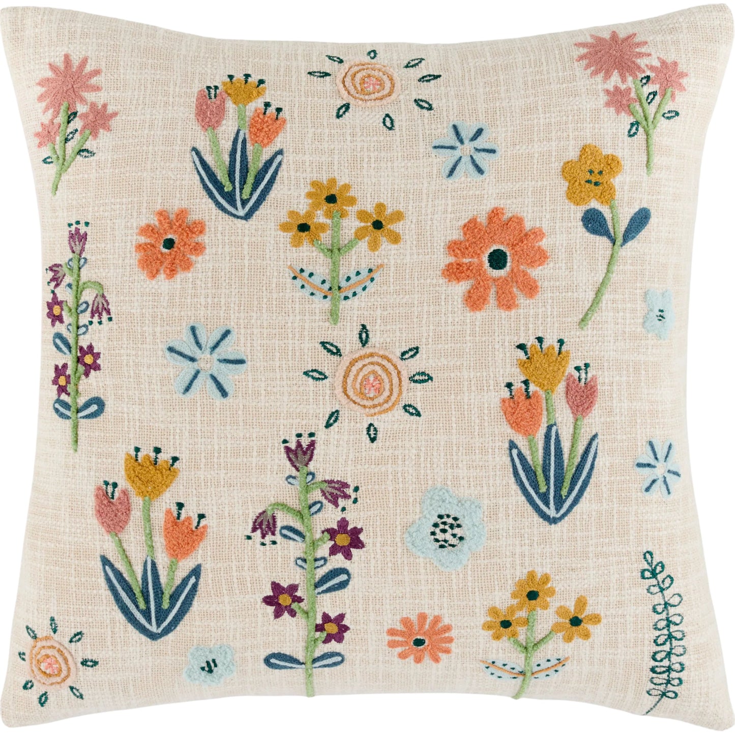 000 SI-2632661,SI-2632662,SI-2632663,SI-2632664,SI-2632665,SI-2632666 | Primary Silo | Sunniva Accent Pillow by Livabliss in peach, coral, mustard, teal, olive, lavender, sky blue, cream. Made from cotton in a unique style.