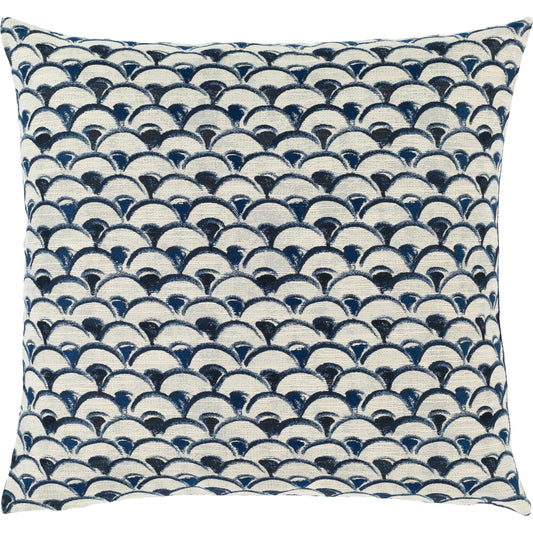 Sanya Bay Pillow - 32492 by Surya in navy, ivory, ink blue. Made from 100% polyester, 100% cotton in a modern style.