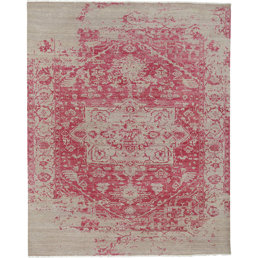 SOA-2750 Rug by Surya in red, rose, medium gray. Made from 70% wool, 30% silk in a unique style.